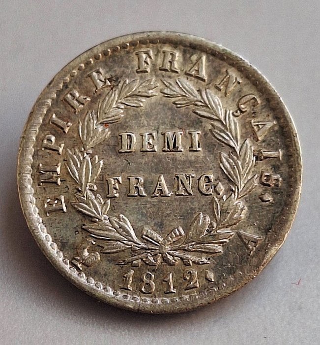 Frankrig Napoléon I (1804-1814) 1/2 Franc 1812-A Paris  (Ingen mindstepris)