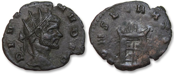 Romarriket. Claudius Gothicus (AD 268-270). Antoninianus struck under Quintillus or Aurelian after his death circa 270 A.D.