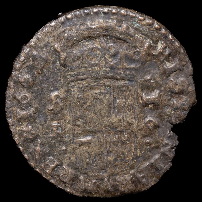 Spanien. Felipe IV (1621-1665). 8 Maravedís y 16 Marvedís. Sevilla (2 monedas)  (Ingen mindstepris)