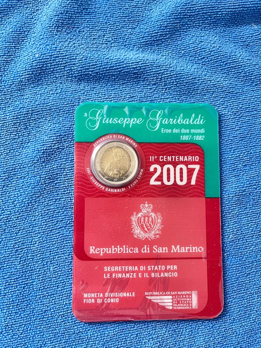 San Marino 2 Euro 2007 "Garibaldi"  (Ingen mindstepris)