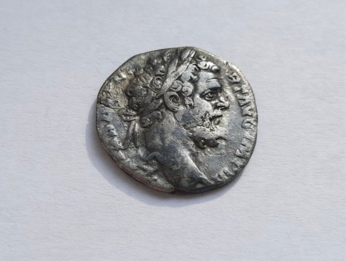 Romarriket. Septimius Severus (AD 193-211). Denarius Rome - Genius  (Ingen mindstepris)