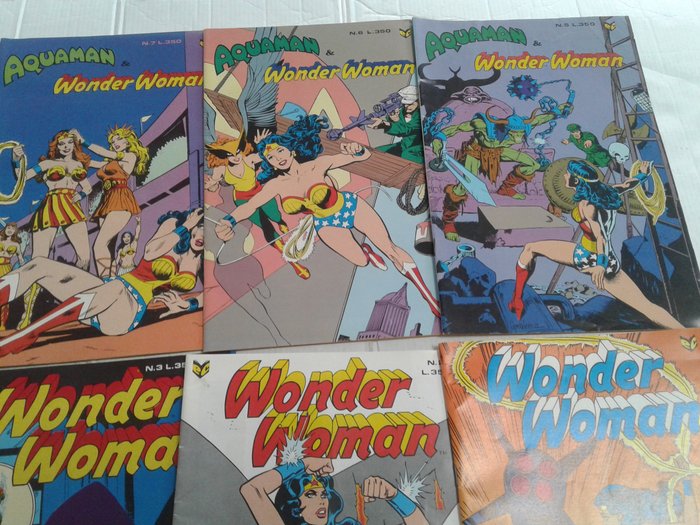 Wonder Woman e Aquaman n° 1/8 completa - 1° serie Cenisio - 8 Comic - Første udgave - 1976