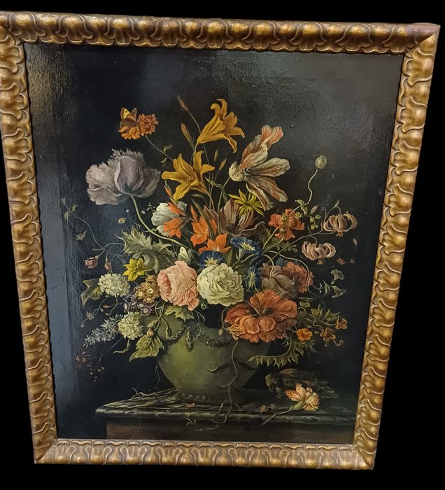 Seguace del secolo (XX ) di Jan van Huysum (1682 –1749), Follower of - Vaso di fiori