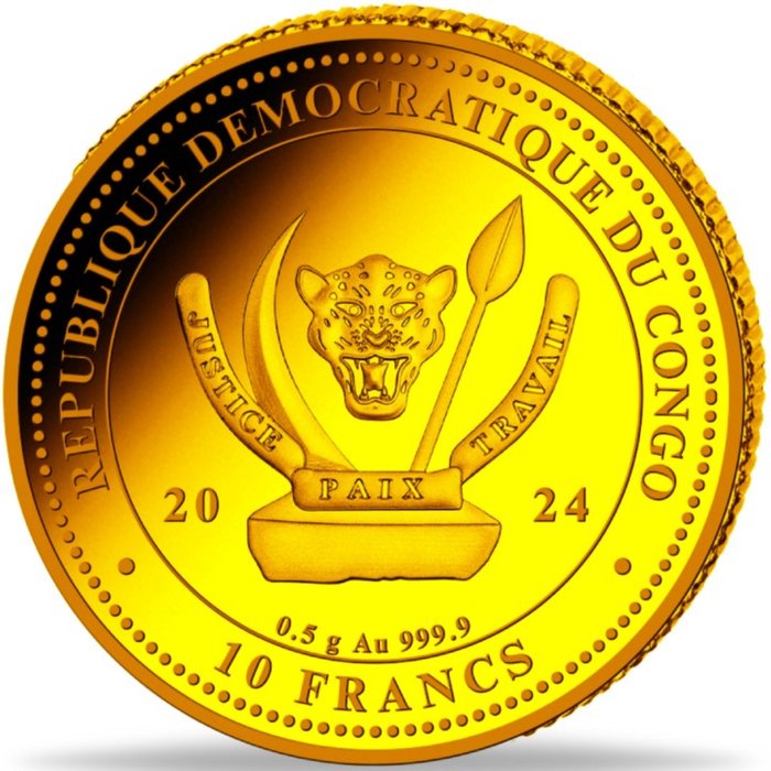 Congo. 10 Francs 2024 "The Peregrine" (.999) Proof  (Ingen mindstepris)