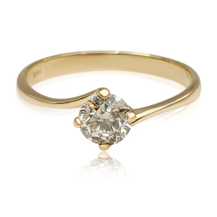 Ingen mindstepris - Ring - 14 karat Gulguld -  0.50ct. tw. Diamant (Natur) - GWLab