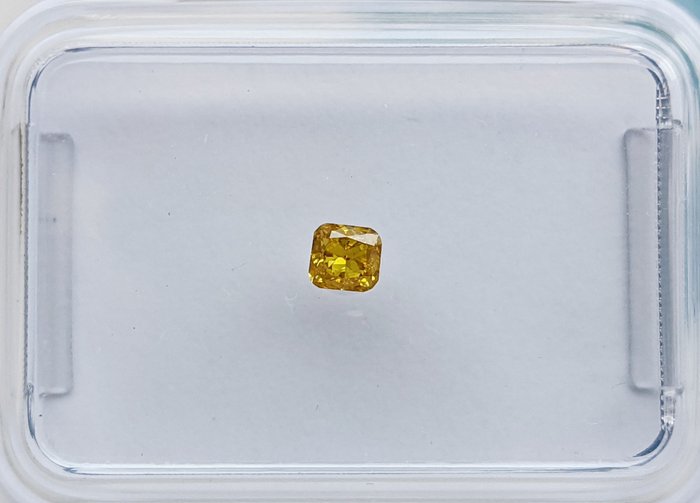 Ingen mindstepris - 1 pcs Diamant  (Naturfarvet)  - 010 ct - Pude - Fancy deep Orange Gul - SI2 - International Gemological Institute (IGI)