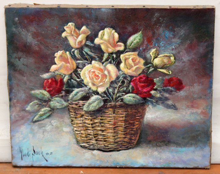 Eladi Duch Mosteiro (1937-2020) - Cesta con rosas