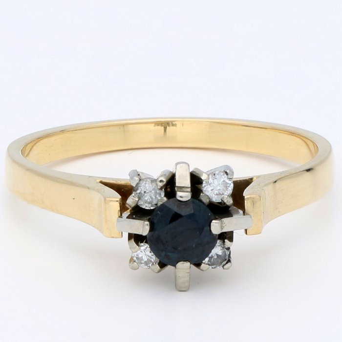 Ingen mindstepris - Ring - 18 kraat Gulguld Diamant (Natur)  - Spinel