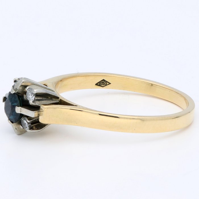 Ingen mindstepris - Ring - 18 kraat Gulguld Diamant (Natur)  - Spinel