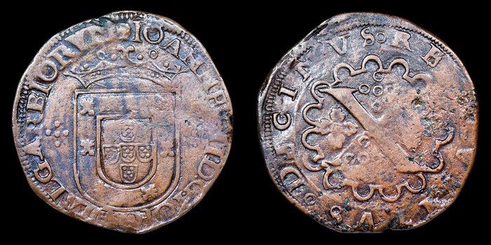 Portugal D João III (1521-1557) X Reais (Patacão) ND - IOANES III