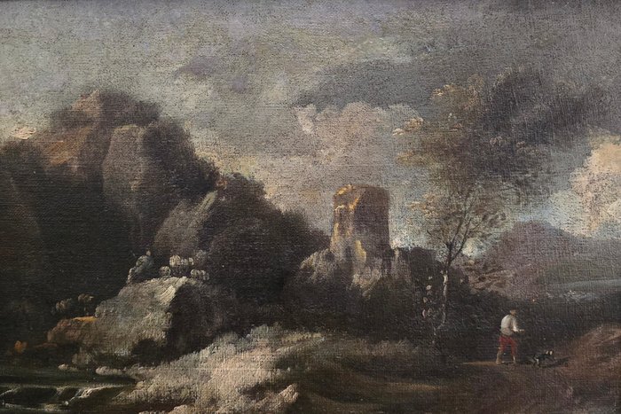 European School (XVIII-XIX) - Landscape and characters