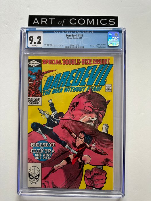 Daredevil #181 - Death Of Elektra Bullseye, Kingpin Appearance - CGC Graded 9.2 - Very High Grade!!- Key Book - White Pages!! - 1 Graded comic - Første udgave - 1982