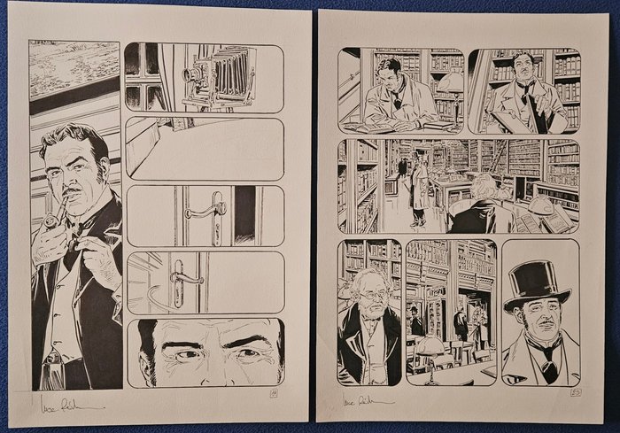 Raimondo, Luca - 6 Original page - Carnacki - "La chambre grise" - 2024