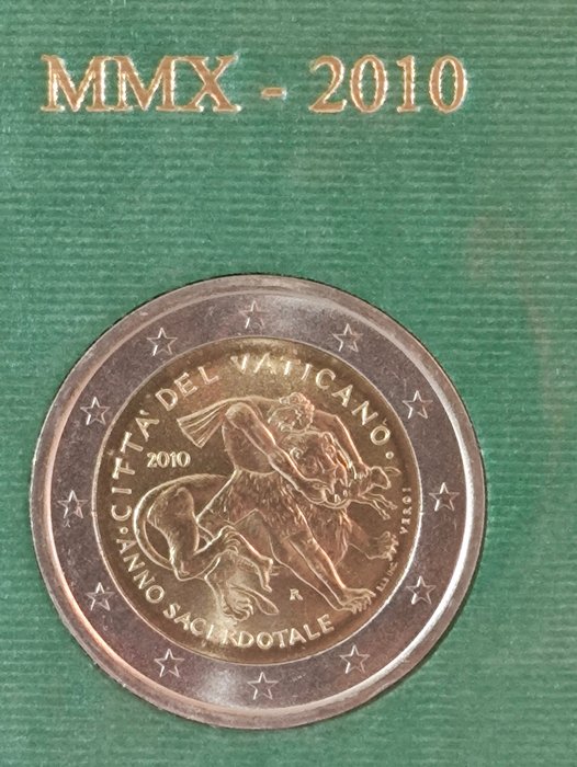 Vatikanstaten. 2 Euro 2010 "Anno Sacerdotale"  (Ingen mindstepris)