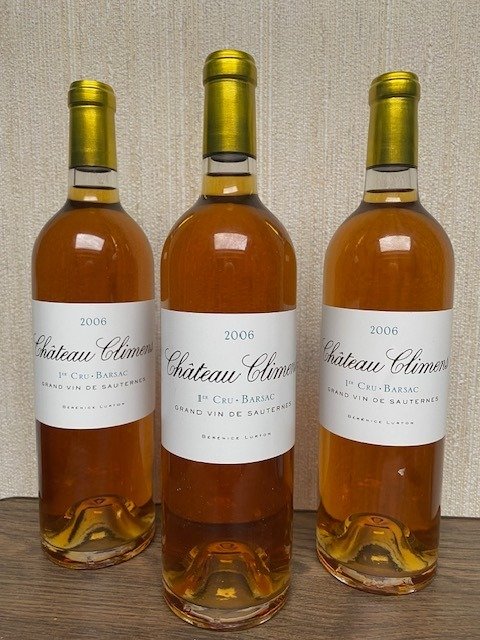 2006 Château Climens - Barsac, Sauternes 1er Grand Cru Classé - 3 Flasker (0,75 L)