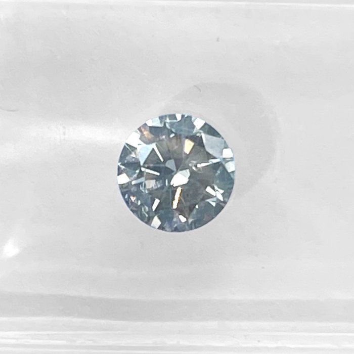 1 pcs Diamant  (Naturfarvet)  - 0.58 ct - Rund - Fancy light Grønlig Brun - SI2 - International Gemological Institute (IGI)