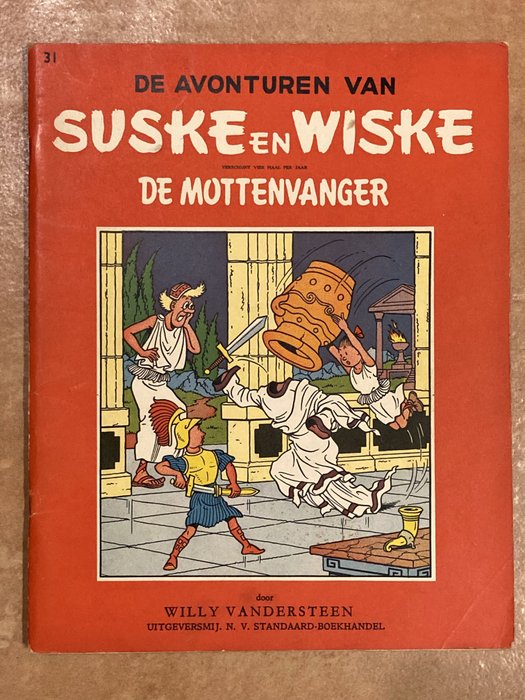 Suske en Wiske - De Mottenvanger - Rode Reeks Vlaams - Nr. 31a - 1 Album - Første udgave - 1957