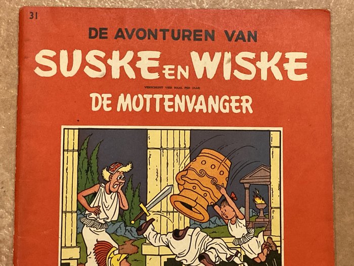 Suske en Wiske - De Mottenvanger - Rode Reeks Vlaams - Nr. 31a - 1 Album - Første udgave - 1957