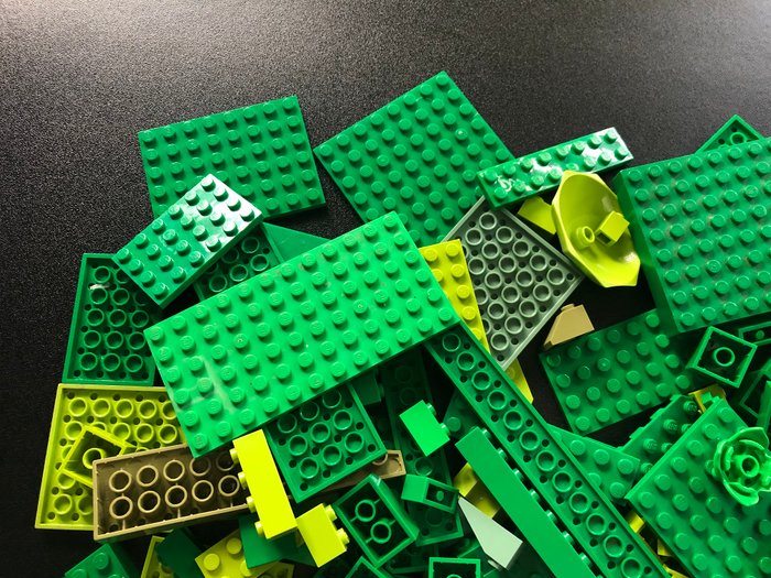 Lego - Geen serie - LEGO Partij van 1000 gram diverse groene bouwstenen en onderdelen