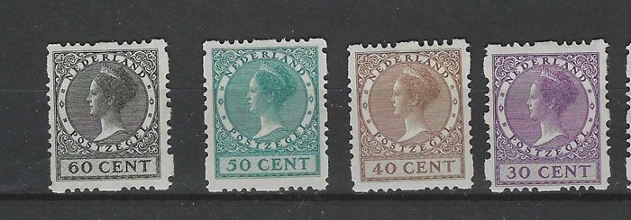 Holland 1928 - Firesidet rullesartering - NVPH R33/R56