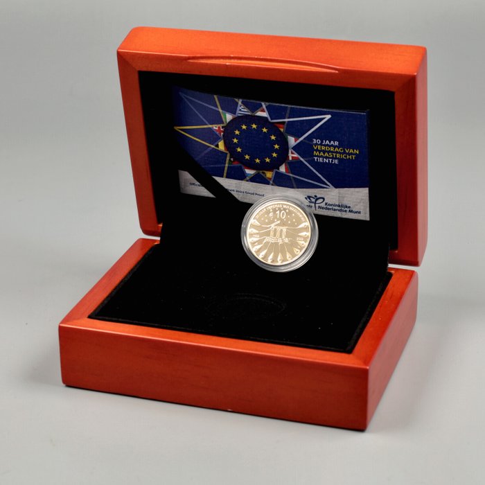 Holland. 10 Euro 2022 "30 jaar Verdrag van Maastricht Tientje" Proof