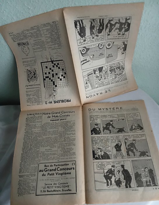 Tintin - 2 Petit Vingtième - 2 numre - torsdag den 7. april 1938 + torsdag den 4. november 1937