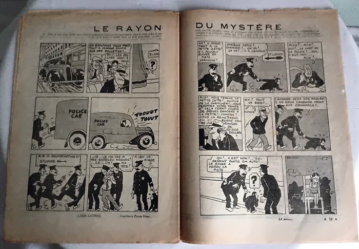 Tintin - 2 Petit Vingtième - 2 numre - torsdag den 7. april 1938 + torsdag den 4. november 1937