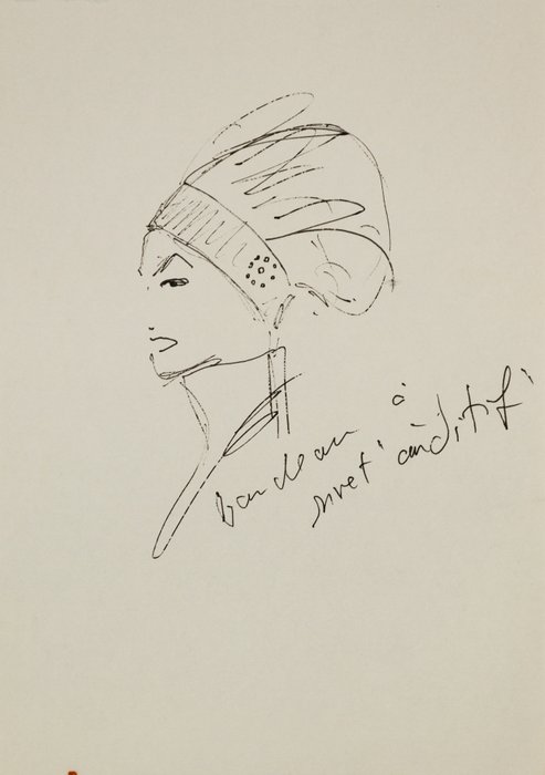 Karl Lagerfeld (1938-2019) - Woman with headgear