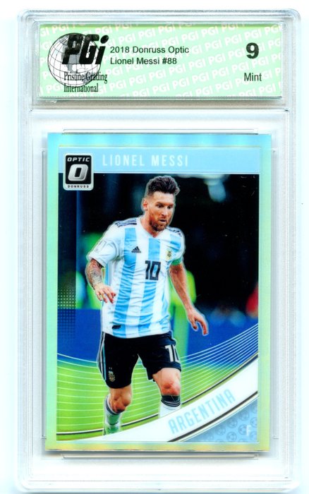 2018 - Panini - Donruss Optic - Lionel Messi - #88 Silver Prizm (Holo) - 1 Graded card - PGi 9