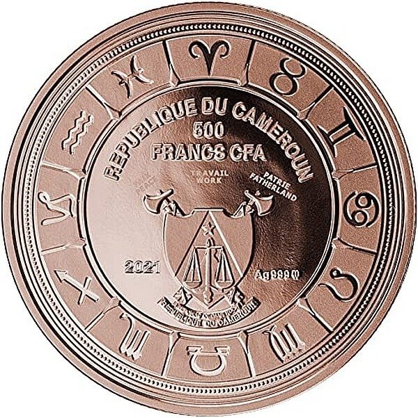 Cameroun 500 Francs 2021 Virgo Zodiac Sign (999) Proof  (Ingen mindstepris)