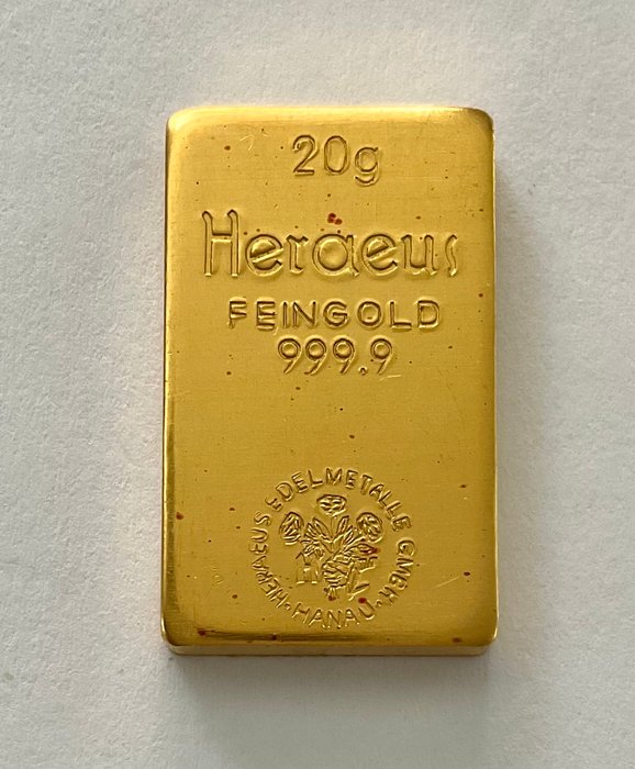 20 gram - Guld 999 - Heraeus, Germany