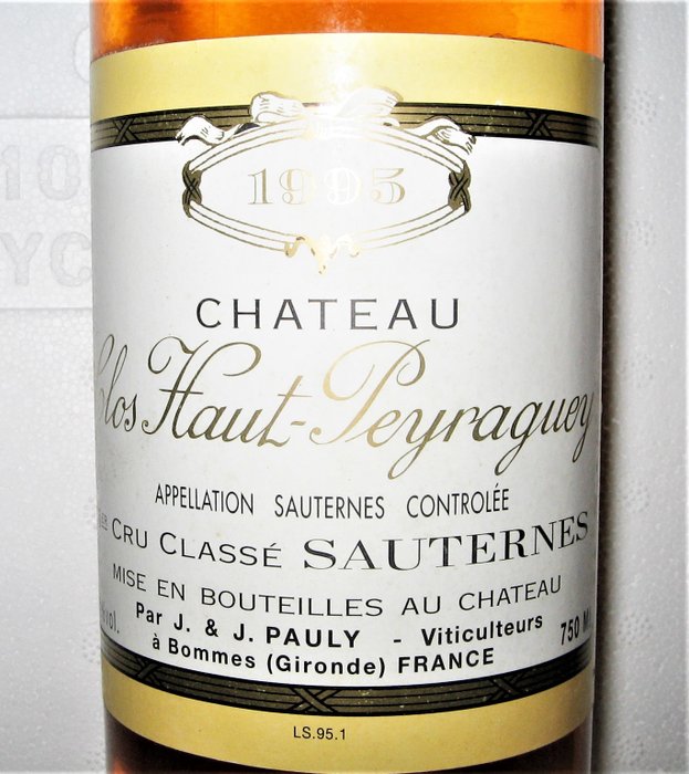 1995 Château Clos Haut-Peyraguey - Sauternes 1er Grand Cru Classé - 3 Flasker (0,75 L)