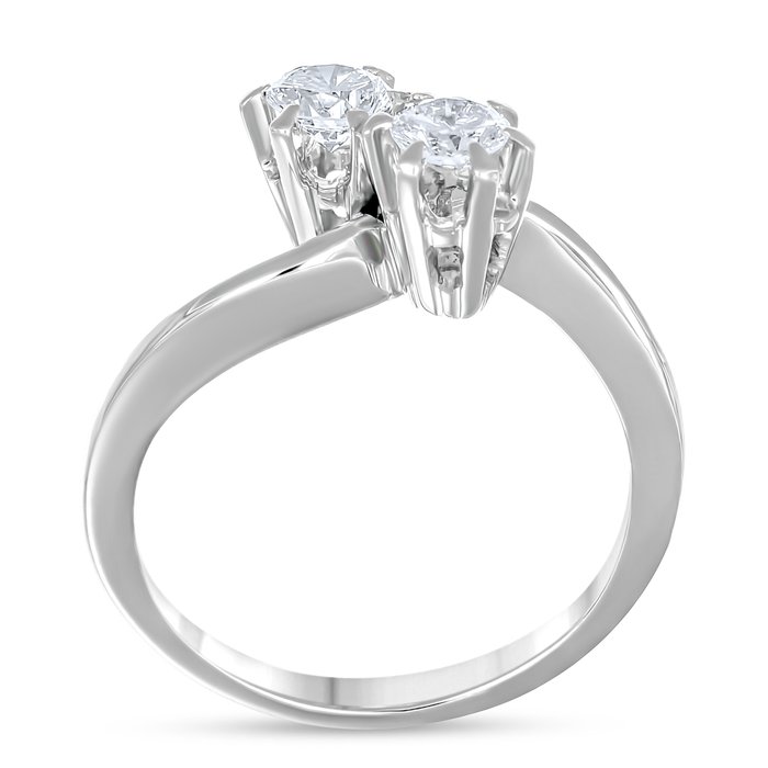 Ring - 18 kraat Hvidguld -  0.50ct. tw. Diamant (Natur)