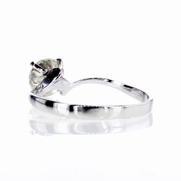 Ingen mindstepris - Forlovelsesring - 14 karat Hvidguld -  1.02ct. tw. Diamant (Natur)