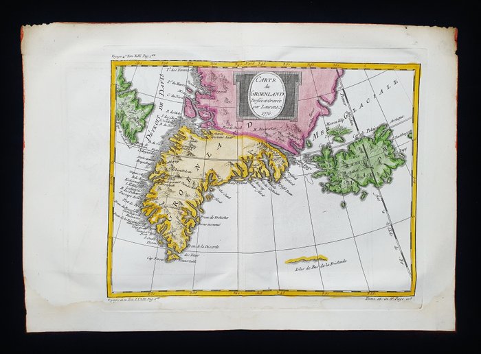 Europa - Island / Grønland / Nuuk / Glacialhavet; La Haye, P. de Hondt / J.N. Bellin / A.F. Prevost - Carte de Groenland - 1721-1750