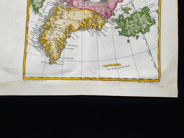 Europa - Island / Grønland / Nuuk / Glacialhavet; La Haye, P. de Hondt / J.N. Bellin / A.F. Prevost - Carte de Groenland - 1721-1750