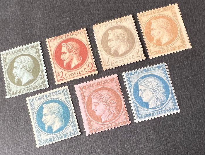 Frankrig 1862/1871 - Klassisk Frankrig Napoleon og Ceres mint pris €760 - Yvert Tellier 19-26-27-28A-29B-58-60A