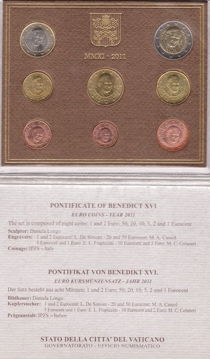 Vatikanstaten Year Set (FDC) 2011 "Benedictus XVI"  (Ingen mindstepris)