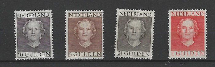 Holland 1949/1951 - Dronning Juliana "En Face" - NVPH 518/533 + 534/537