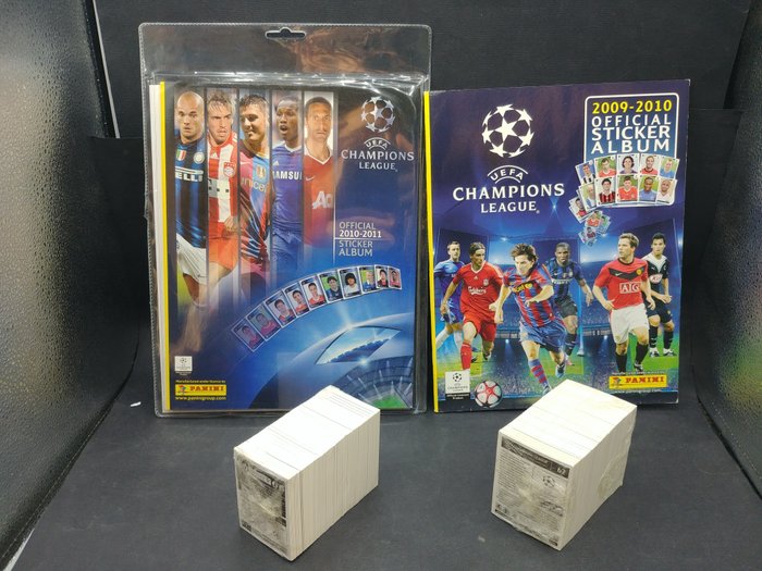 Panini - Champions League 2009/10 e 2010/11 + 2 empty albums - 2 Complete loose Sticker Set