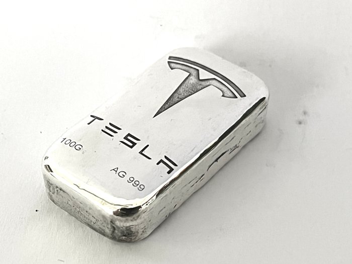 100 gram - Sølv 999 - -No Reserve- Tesla  (Ingen mindstepris)