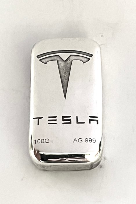 100 gram - Sølv 999 - -No Reserve- Tesla  (Ingen mindstepris)