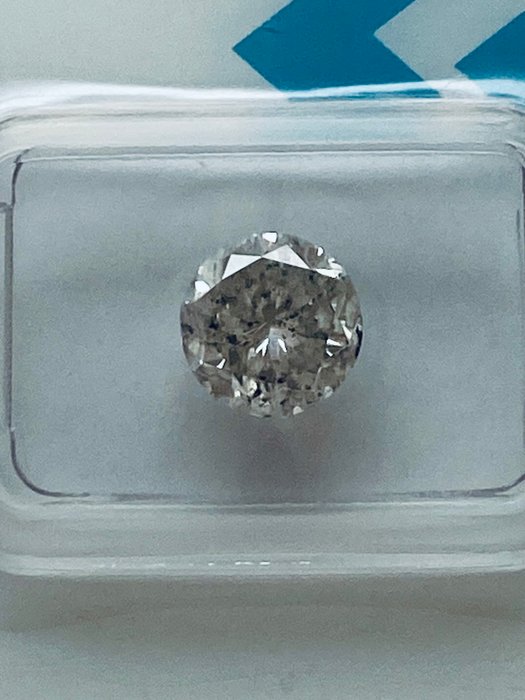 Ingen mindstepris - 1 pcs Diamant  (Natur)  - 2.36 ct - Rund - G - I1 - International Gemological Institute (IGI)