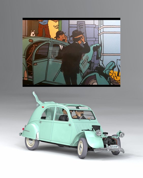 Tintin - 2 - Album : ‘’Les Bijoux de la Castafiore’’ - La 2 CV accidentée des Dupondt   (MINT) -