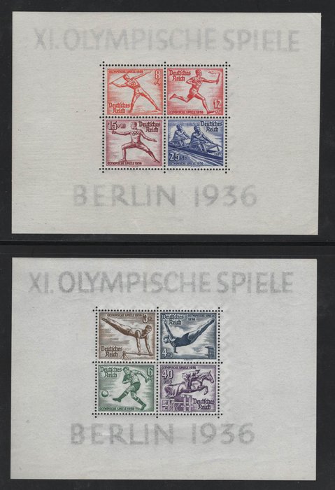 Tyske Kejserrige 1936 - "Olympisk" blokpar - Michel Block 5/6