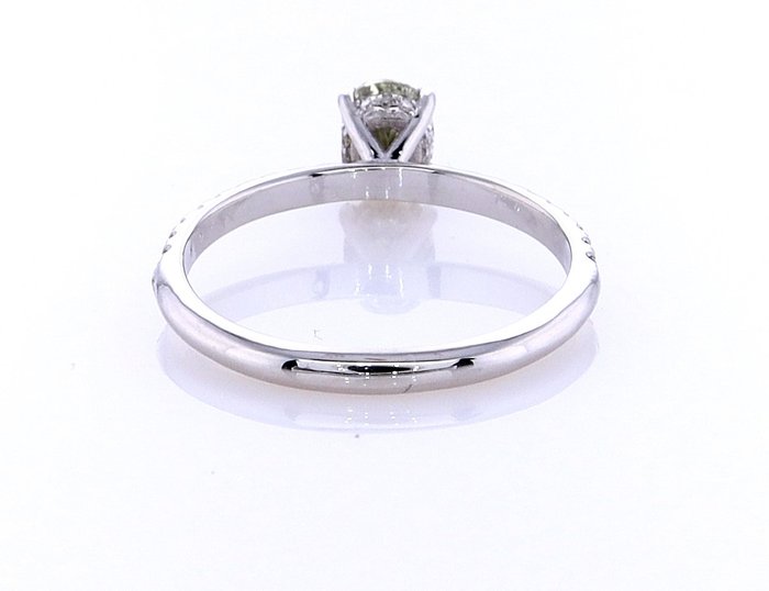 Ring - 14 karat Hvidguld -  0.75ct. tw. Diamant (Naturfarvet) - Diamant