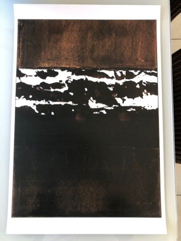 Pierre Soulages (1919-2022) (d'après) - Broue de noix sur papier