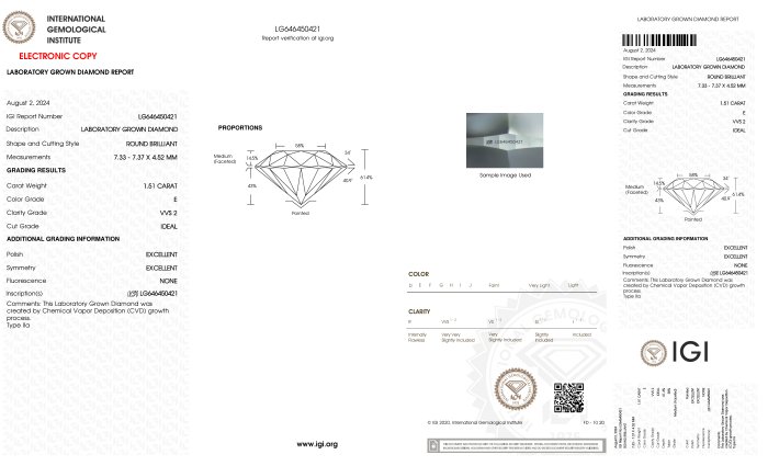 Ingen mindstepris - Øreringe - 18 kraat Hvidguld -  3.01ct. tw. Diamant (Laboratoriedyrket) - E/F-VVS2