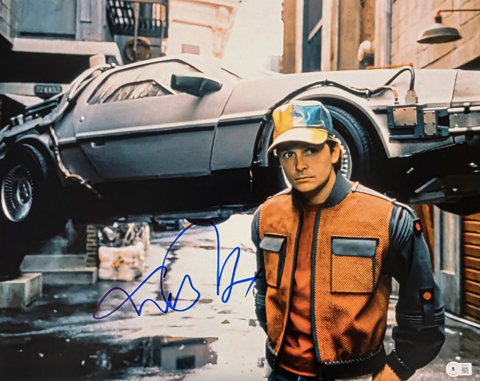 Tilbage til fremtiden - Michael J. Fox - Signed 40x50 cm Photo with BECKETT COA