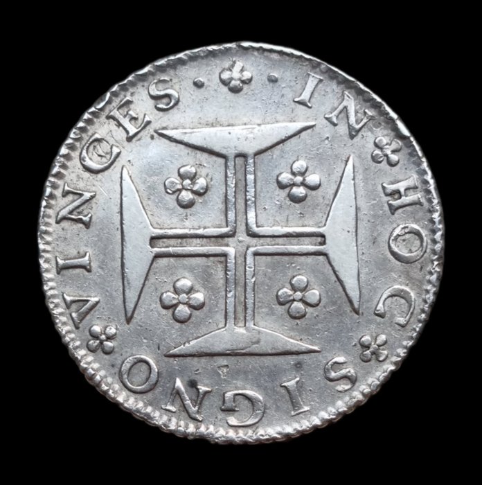 Portugal. D. Pedro II (1683-1706). Cruzado Novo (480 Reis) 1689 - Lisboa - Pedúnculos Baixos Perolados - Escassa